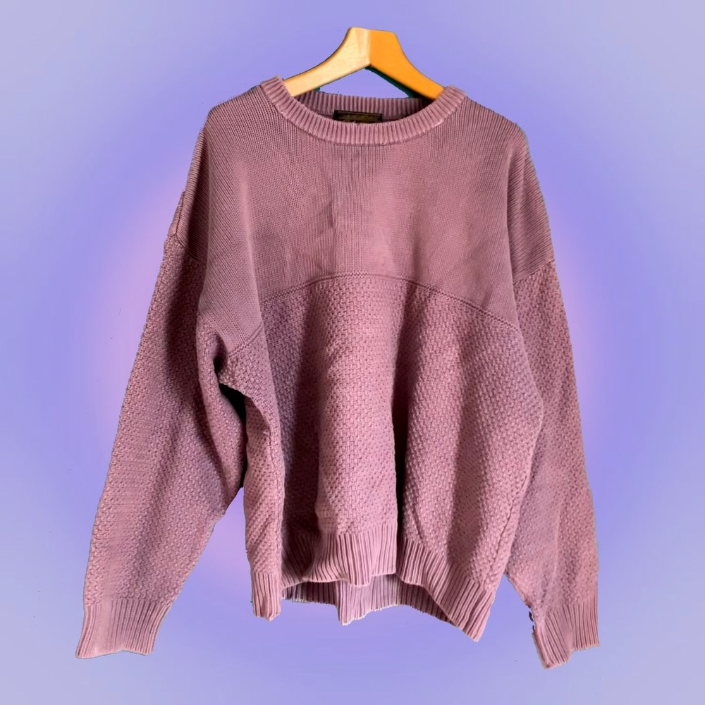 Vintage Purple Sweater-Eddie Bauer